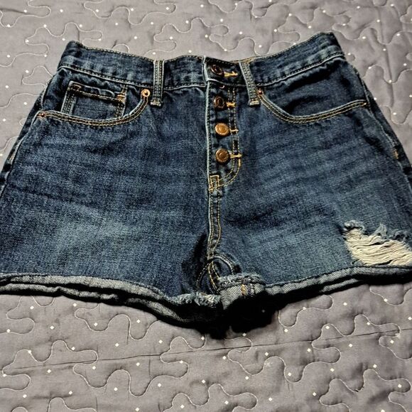 Old Navy button fly jean shorts size 10 - Picture 1 of 4